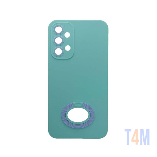 Funda de Silicona con Anilla de Soporte para Samsung Galaxy A13 4g Verde